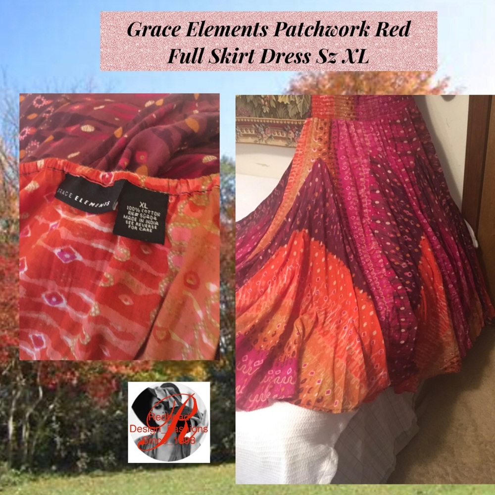 Grace Elements Southern Bell Patchwork Red Full S… - image 3